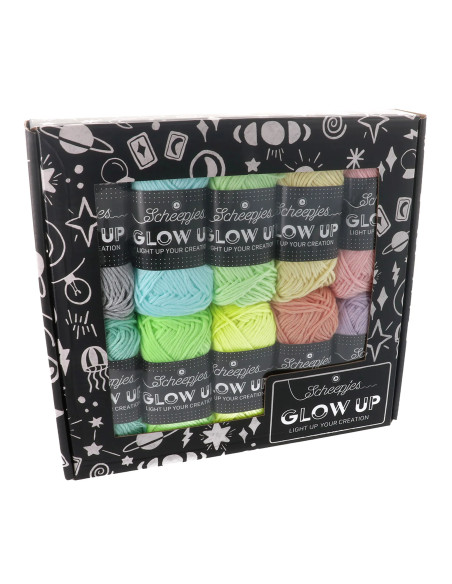 Scheepjes Glow Up set van 10 fosforescerende garens