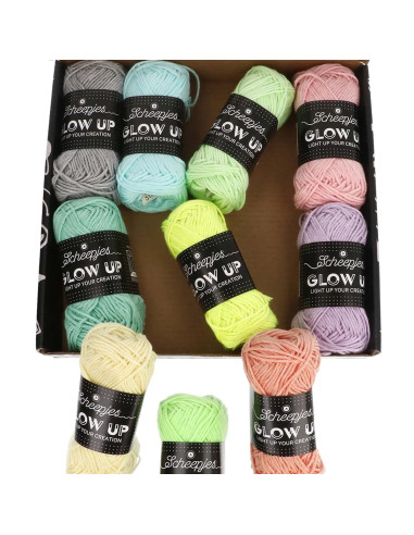 Scheepjes Glow Up set van 10 fosforescerende garens