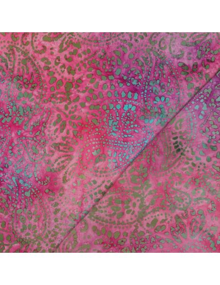 Viscose batik stof Kaona - Roze
