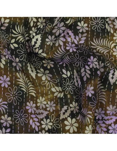 Thea batik viscose stof - Groen