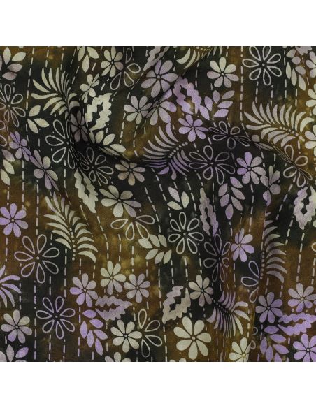 Thea batik viscose stof - Groen