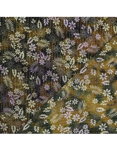Thea batik viscose stof - Groen