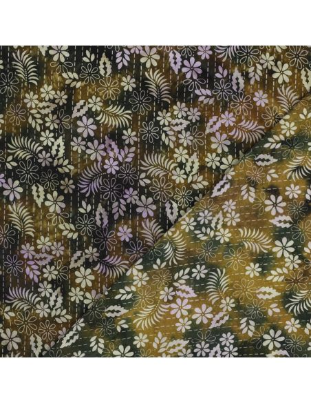 Thea batik viscose stof - Groen