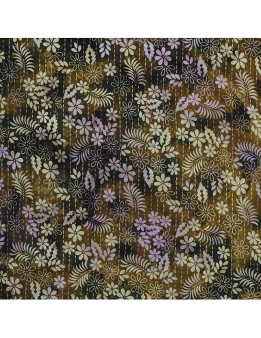 Thea batik viscose stof - Groen