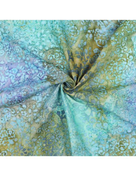 Viscose batik stof Talia - Turquoise
