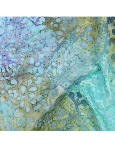 Viscose batik stof Talia - Turquoise