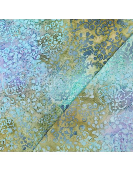 Viscose batik stof Talia - Turquoise