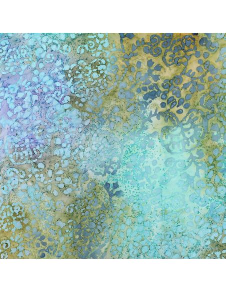 Viscose batik stof Talia - Turquoise