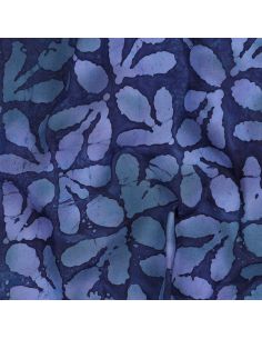 Viscose batik stof Lagon - Marineblauw