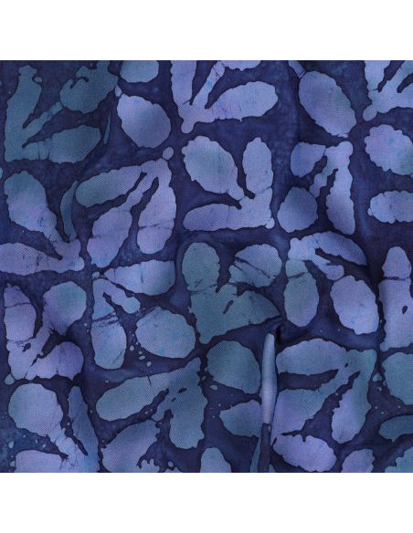 Viscose batik stof Lagon - Marineblauw