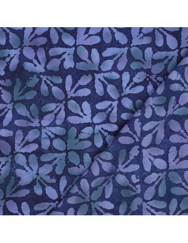 Viscose batik stof Lagon - Marineblauw