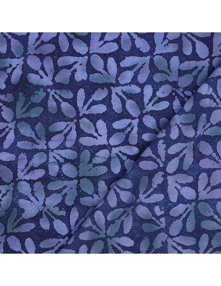 Viscose batik stof Lagon - Marineblauw