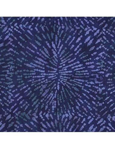 Viscose batikstof Keona - Marineblauw