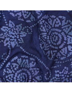 Viscose batik stof Eliora - Marineblauw