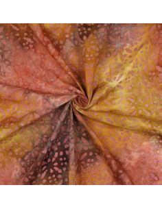 Viscose batik stof Soléane - Geel
