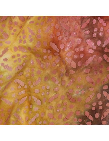 Viscose batik stof Soléane - Geel