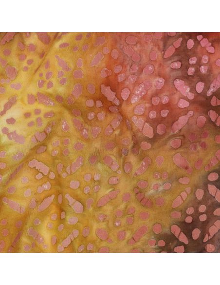 Viscose batik stof Soléane - Geel