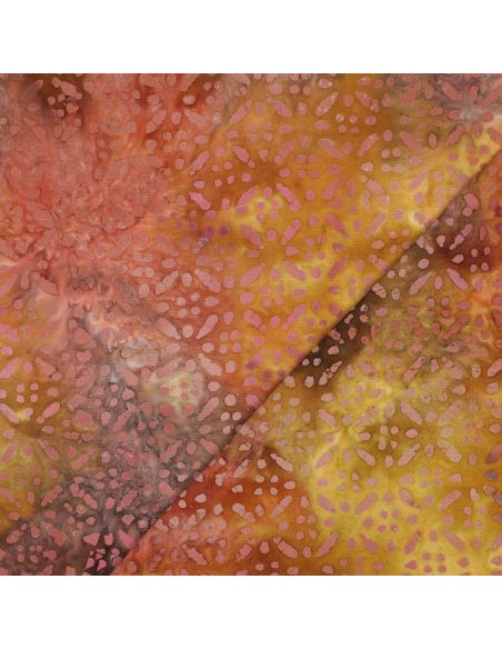 Viscose batik stof Soléane - Geel