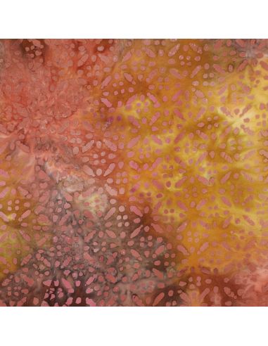 Viscose batik stof Soléane - Geel