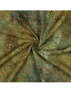 Viscose batik stof Soléane - Groen