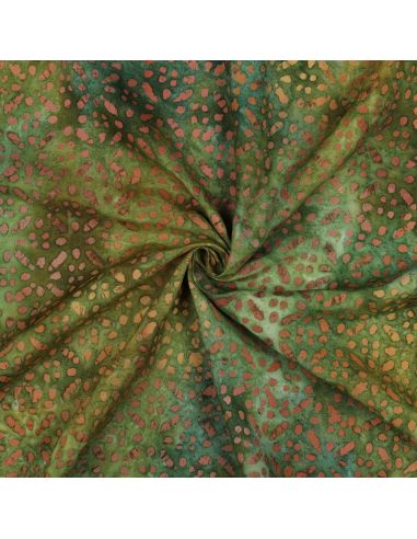 Viscose batik stof Soléane - Groen