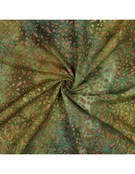 Viscose batik stof Soléane - Groen