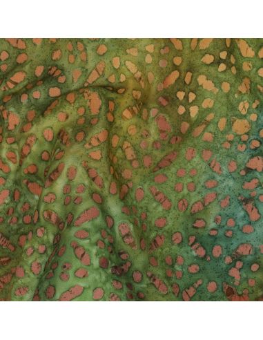 Viscose batik stof Soléane - Groen