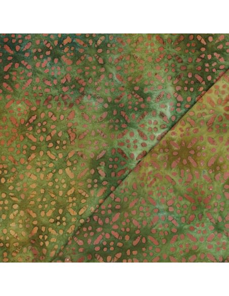 Viscose batik stof Soléane - Groen