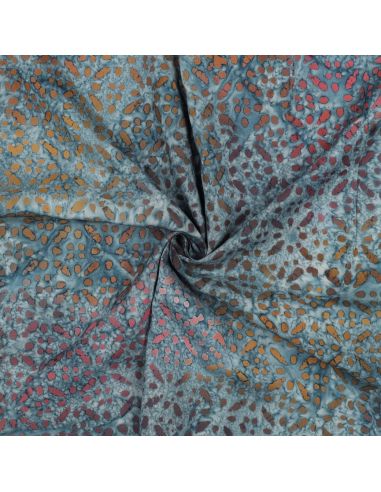Viscose batik stof Soléane - Blauw