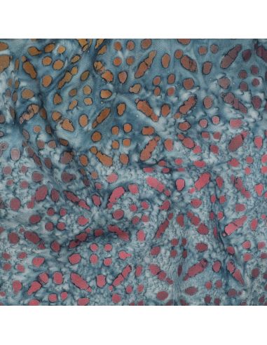 Viscose batik stof Soléane - Blauw