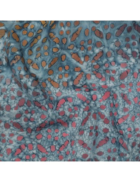 Viscose batik stof Soléane - Blauw