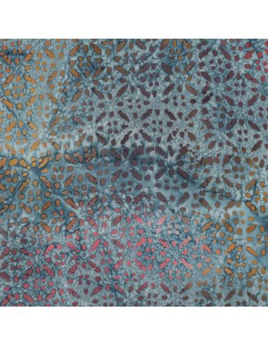 Viscose batik stof Soléane - Blauw