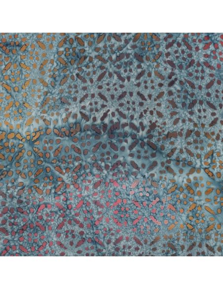 Viscose batik stof Soléane - Blauw