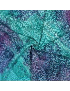 Viscose batik stof Vaïana - Turquoise