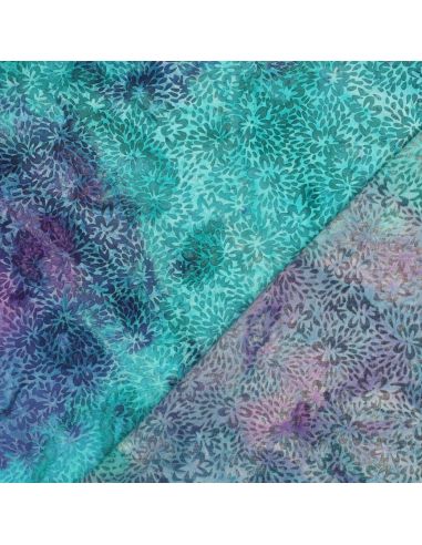 Viscose batik stof Vaïana - Turquoise