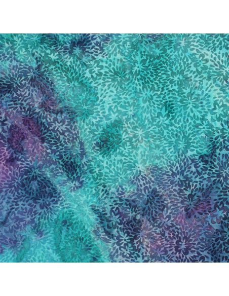 Viscose batik stof Vaïana - Turquoise
