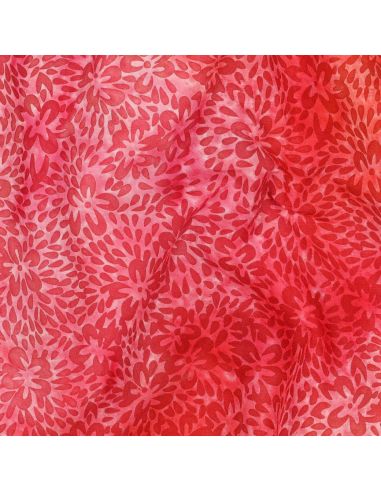 Viscose batik stof Vaïana - Rood