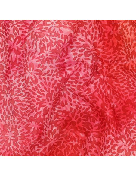 Viscose batik stof Vaïana - Rood