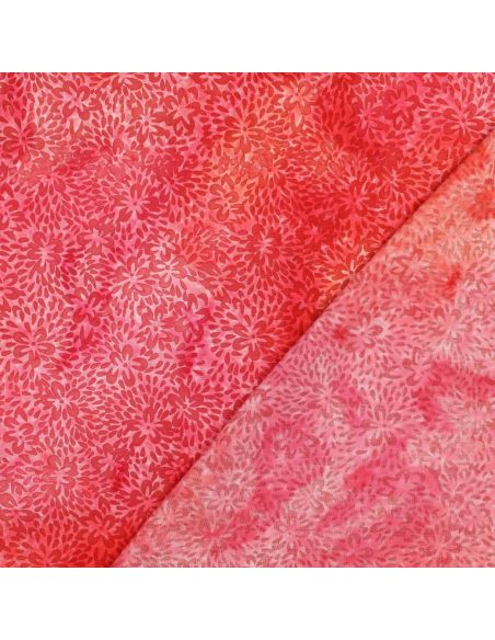 Viscose batik stof Vaïana - Rood