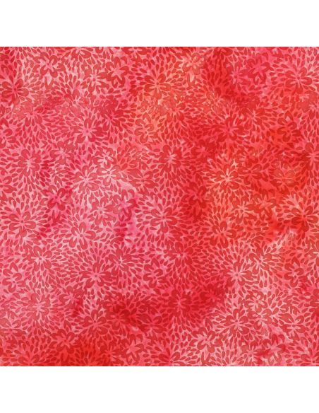 Viscose batik stof Vaïana - Rood