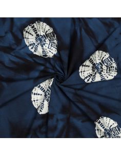 Solyne batik katoenen stof - Marineblauw