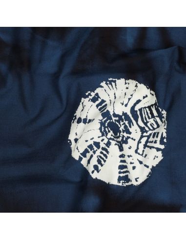 Solyne batik katoenen stof - Marineblauw