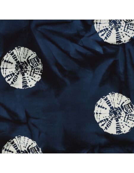 Solyne batik katoenen stof - Marineblauw