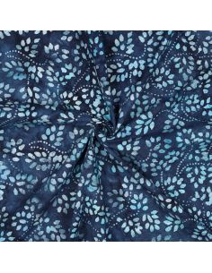 Isabelle batik katoenen stof - Marineblauw