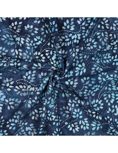 Isabelle batik katoenen stof - Marineblauw