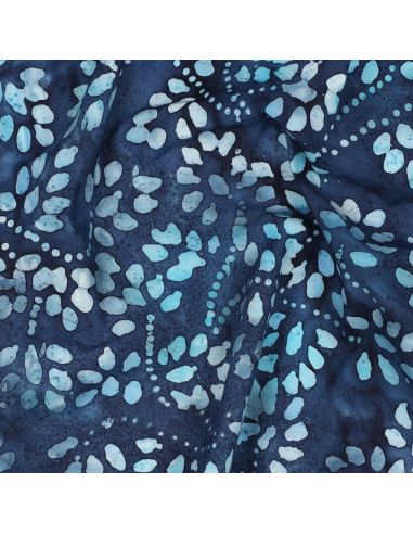 Isabelle batik katoenen stof - Marineblauw
