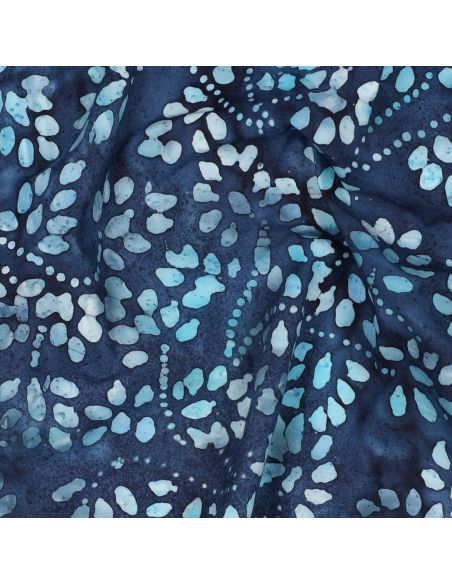 Isabelle batik katoenen stof - Marineblauw