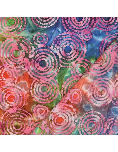 Fiji batik katoenstof - Roze