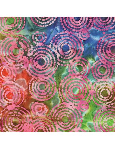 Fiji batik katoenstof - Roze