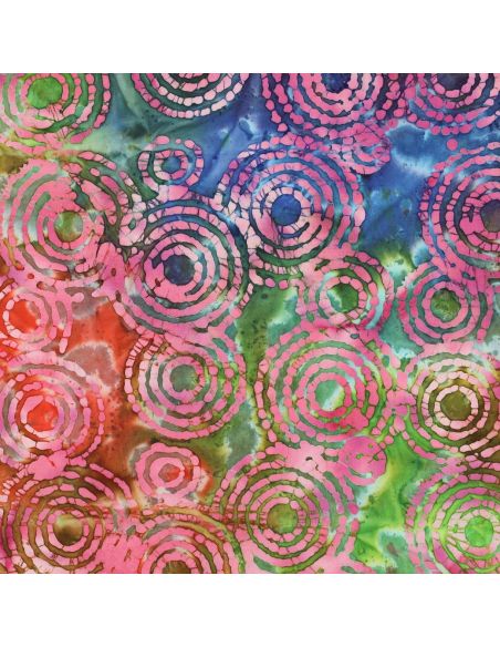 Fiji batik katoenstof - Roze